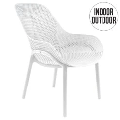 FAUTEUIL MALIBU BLANC - Lot De 2 -Ameublement De Maison HD6534 FAUTEUIL MALIBU BLANC 1