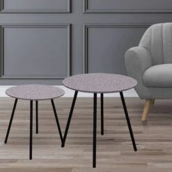 TABLE EFFET GRANIT GRIS X2 PLUTON