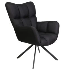 FAUTEUIL PIVOTANT WASHINGTON NOIR -Ameublement De Maison HD6593 FAUTEUIL PIVOTANT WASHINGTON NOIR 1