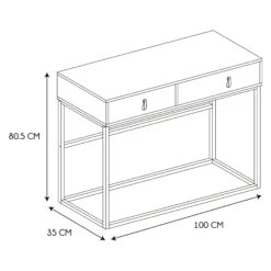 CONSOLE BOIS ET METAL ABBOTT -Ameublement De Maison HD6623 CONSOLE BOIS ABBOTT 6