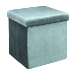 COFFRE POUF PLIABLE VELOURS COTELE GIULIA BLEU 9 COFFRE POUF PLIABLE VELOURS COTELE GIULIA BLEU -Ameublement De Maison HD6811 COFFREPOUFPLIABLEVELOURSCOTELEGIULIABLEU