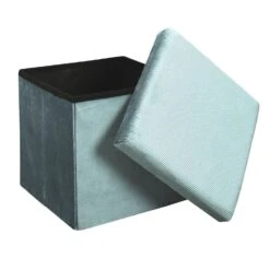 COFFRE POUF PLIABLE VELOURS COTELE GIULIA BLEU 11 COFFRE POUF PLIABLE VELOURS COTELE GIULIA BLEU -Ameublement De Maison HD6811 COFFREPOUFPLIABLEVELOURSCOTELEGIULIABLEU 4