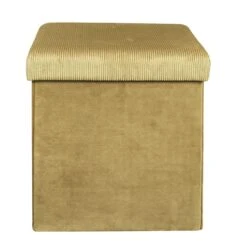COFFRE POUF PLIABLE VELOURS COTELE GIULIA JAUNE 10 COFFRE POUF PLIABLE VELOURS COTELE GIULIA JAUNE -Ameublement De Maison HD6813 COFFRE POUF PLIABLE VELOURS COTELE GIULIA JAUNE 2