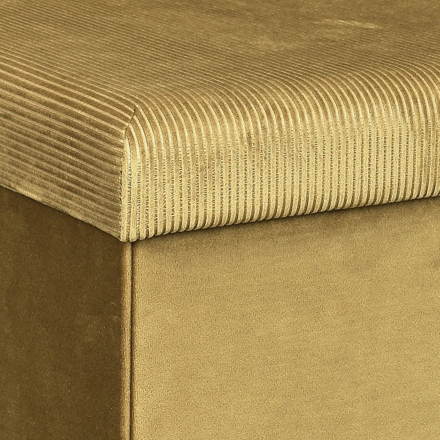 COFFRE POUF PLIABLE VELOURS COTELE GIULIA JAUNE 8 COFFRE POUF PLIABLE VELOURS COTELE GIULIA JAUNE – Image 6