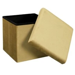 COFFRE POUF PLIABLE VELOURS COTELE GIULIA JAUNE 11 COFFRE POUF PLIABLE VELOURS COTELE GIULIA JAUNE -Ameublement De Maison HD6813 COFFRE POUF PLIABLE VELOURS COTELE GIULIA JAUNE 5