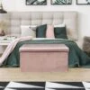 COFFRE BANC PLIABLE VELOURS COTELE GIULIA ROSE 2 COFFRE BANC PLIABLE VELOURS COTELE GIULIA ROSE -Ameublement De Maison HD6816 COFFRE BANC PLIABLE VELOURS COTELE GIULIA ROSE