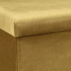 COFFRE BANC PLIABLE VELOURS COTELE GIULIA JAUNE -Ameublement De Maison HD6817 COFFRE BANC PLIABLE VELOURS COTELE GIULIA JAUNE 2