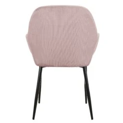 FAUTEUIL GIULIA ROSE VELOURS COTELE - Lot De 2 -Ameublement De Maison HD6831 FAUTEUIL GIULIA ROSE VELOURS COTELE 4