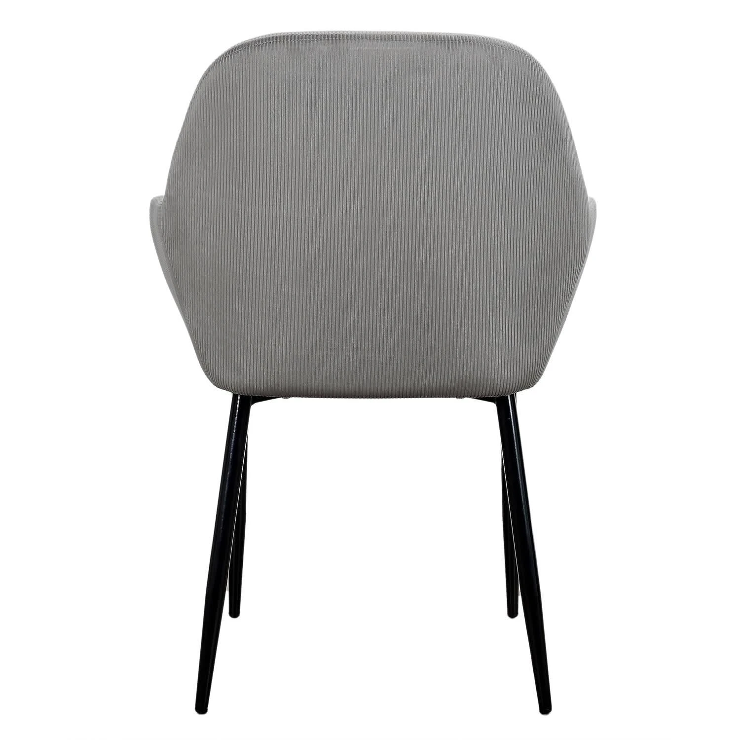 FAUTEUIL GIULIA GRIS FONCE VELOURS COTELE - Lot De 2 8 FAUTEUIL GIULIA GRIS FONCE VELOURS COTELE - Lot De 2 – Image 6