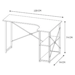 BUREAU D ANGLE JOB BLANC -Ameublement De Maison HD7108 BUREAU D ANGLE JOB BLANC 7