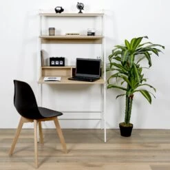 BUREAU ETAGERE ZACK BLANC