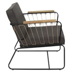 FAUTEUIL BENSON MARRON -Ameublement De Maison HD7163 FAUTEUILBENSONMARRON