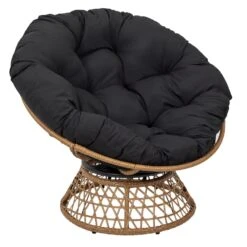 FAUTEUIL CANCUN COUSSIN NOIR -Ameublement De Maison HD7235 FAUTEUIL CANCUN COUSSIN NOIR 3