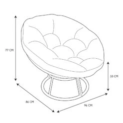 FAUTEUIL CANCUN COUSSIN NOIR -Ameublement De Maison HD7235 FAUTEUIL CANCUN COUSSIN NOIR 9