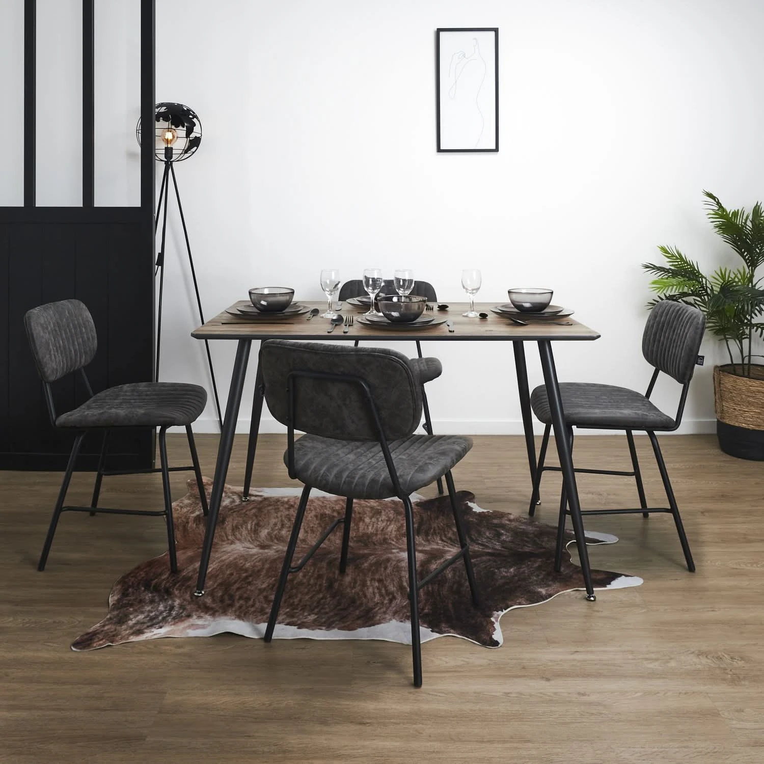 CHAISE TAYLOR GRIS - Lot De 2 10 CHAISE TAYLOR GRIS - Lot De 2 – Image 8