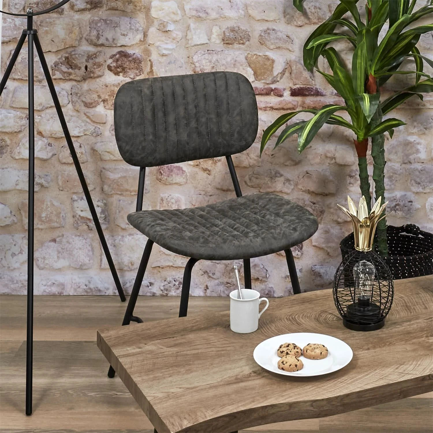 CHAISE TAYLOR GRIS - Lot De 2 3 CHAISE TAYLOR GRIS - Lot De 2