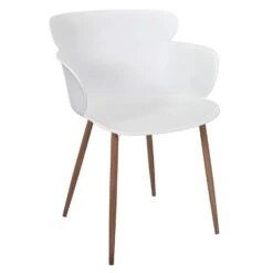 FAUTEUIL LORENS BLANC - Lot De 2 -Ameublement De Maison HD7298 FAUTEUIL LORENS BLANC 4