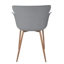 FAUTEUIL LORENS GRIS - Lot De 2 -Ameublement De Maison HD7299 FAUTEUIL LORENS GRIS 2