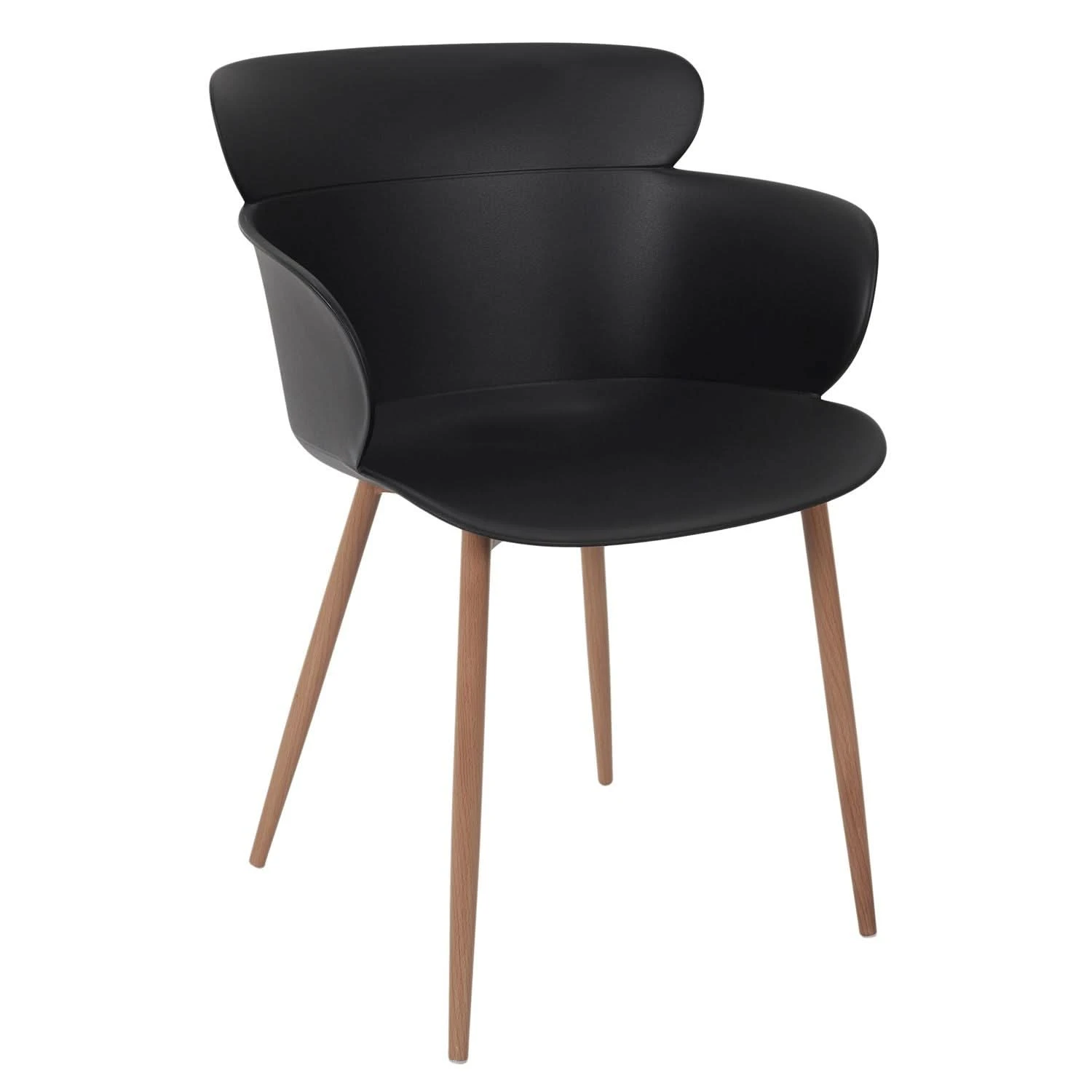 FAUTEUIL LORENS NOIR - Lot De 2 5 FAUTEUIL LORENS NOIR - Lot De 2 – Image 3