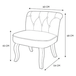 FAUTEUIL ELEONOR NOIR TISSU GRIS 15 FAUTEUIL ELEONOR NOIR TISSU GRIS -Ameublement De Maison HD7331 fauteuil eleonor gris 1