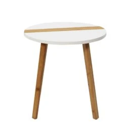 TABLE GIGOGNE BICOLORE RELIEF BLANC X2 -Ameublement De Maison HD7356 TABLE GIGOGNE BICOLORE RELIEF BLANC X2 3