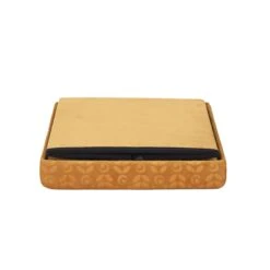 COFFRE POUF PLIABLE RETRO MOUTARDE -Ameublement De Maison HD7402 coffre pouf pliable retro mourtade 2