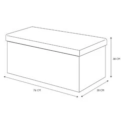 COFFRE BANC PLIABLE RETRO MOUTARDE -Ameublement De Maison HD7404 COFFRE BANC PLIABLE RETRO MOUTARDE 6