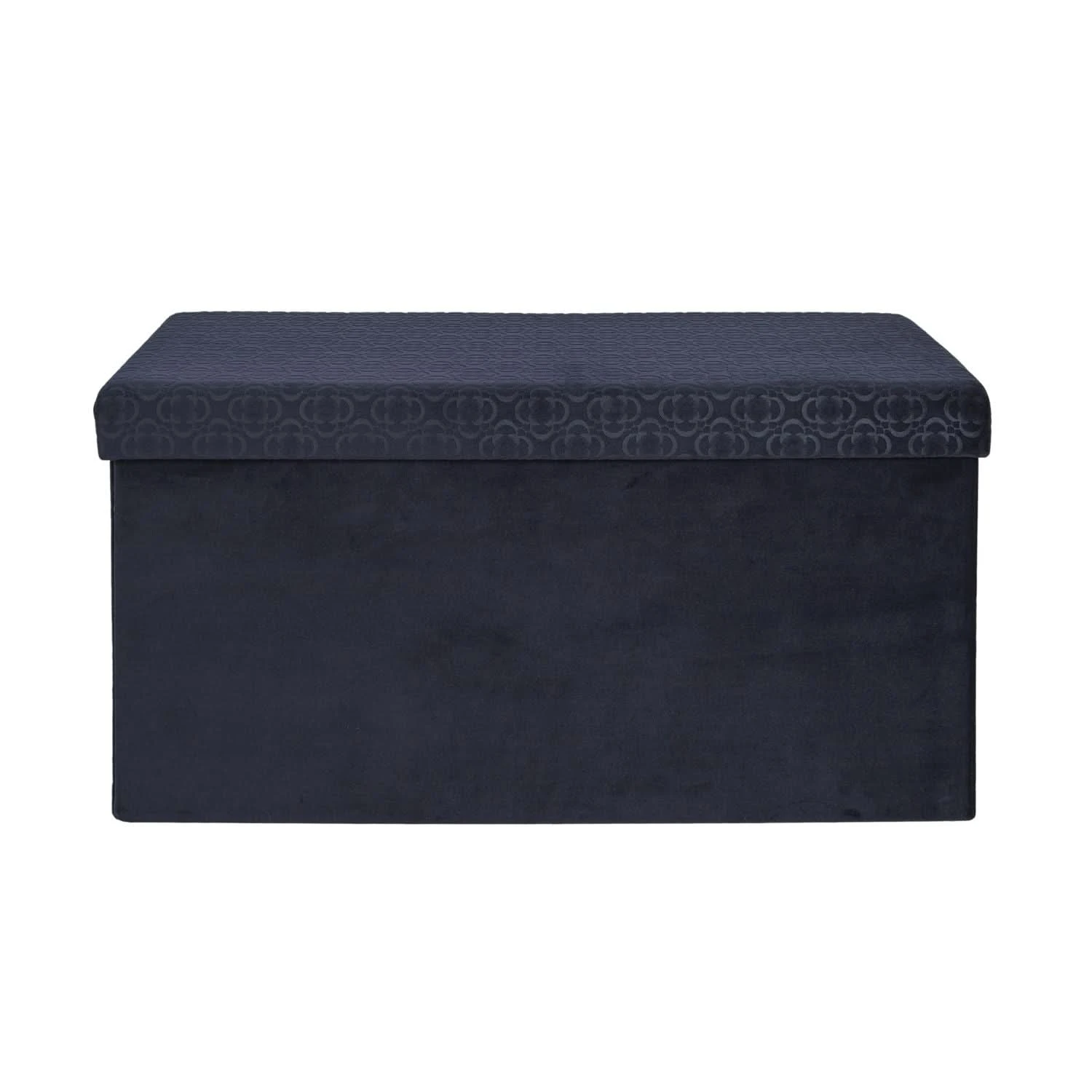 COFFRE BANC PLIABLE RETRO BLEU NUIT 5 COFFRE BANC PLIABLE RETRO BLEU NUIT – Image 3
