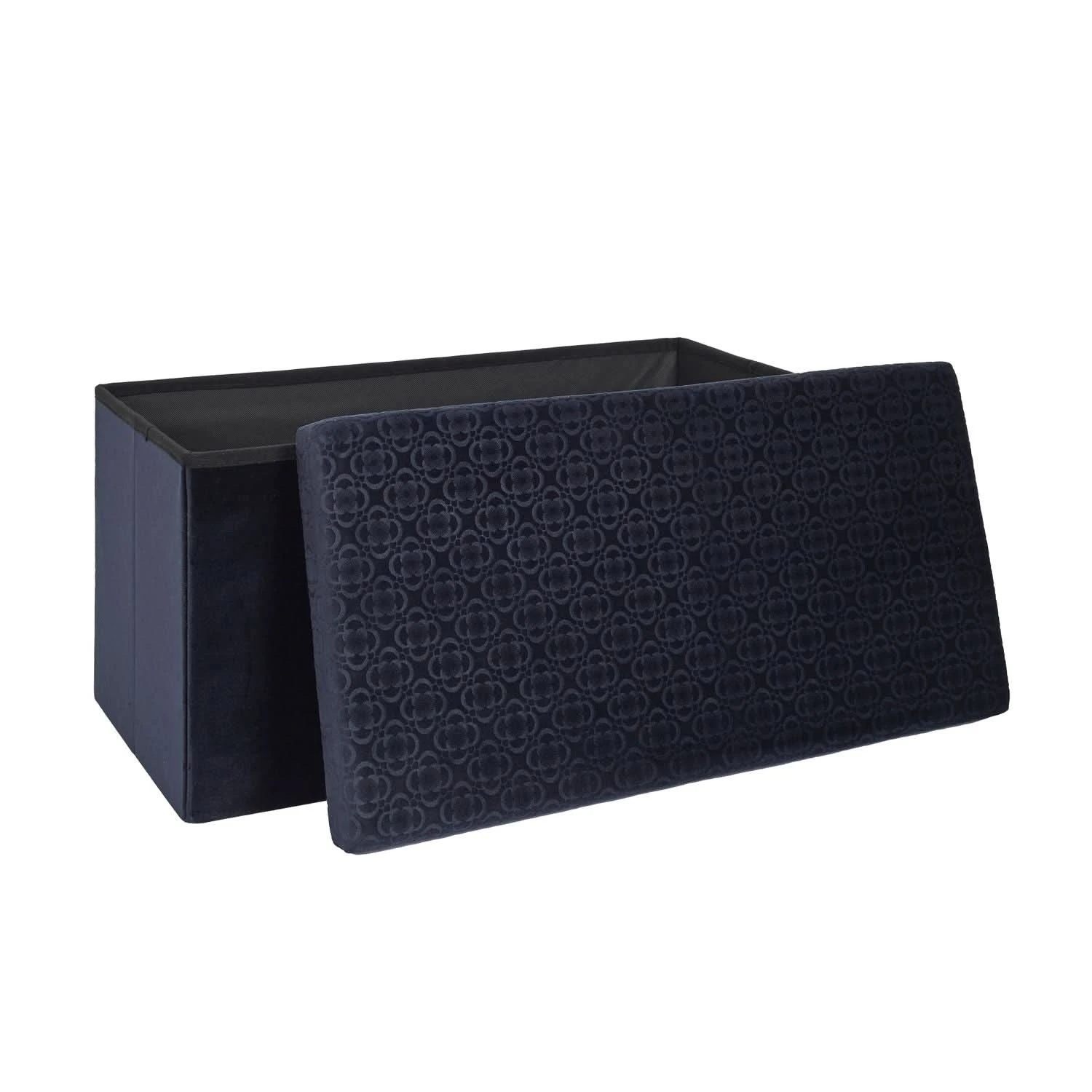 COFFRE BANC PLIABLE RETRO BLEU NUIT 4 COFFRE BANC PLIABLE RETRO BLEU NUIT – Image 2