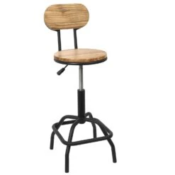 CHAISE DE BAR REGLABLE BOIS BRUT ACE 11 CHAISE DE BAR REGLABLE BOIS BRUT ACE -Ameublement De Maison HD7600 CHAISE DE BAR REGLABLE BOIS BRUT ACE 3