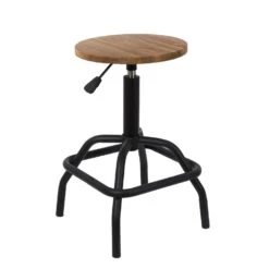 TABOURET DE BAR REGLABLE BOIS BRUT ACE 11 TABOURET DE BAR REGLABLE BOIS BRUT ACE -Ameublement De Maison HD7601 TABOURET DE BAR REGLABLE BOIS BRUT ACE 1