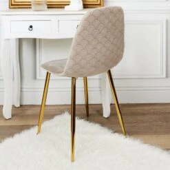 CHAISE PIEDS DORE - Lot De 4