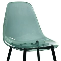 CHAISE TRANSPARENTE PIEDS METAL - Lot De 4 -Ameublement De Maison HD7656 CHAISE TRANSPARENTE PIEDS METAL VERT 5