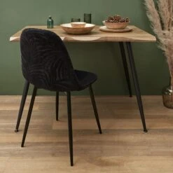 CHAISE PIEDS METAL LEAF NOIR - Lot De 4