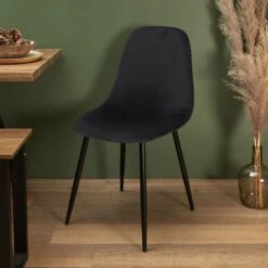 CHAISE PIEDS METAL LEAF NOIR - Lot De 4 15 CHAISE PIEDS METAL LEAF NOIR - Lot De 4 -Ameublement De Maison HD7657 CHAISE PIEDS METAL LEAF NOIR