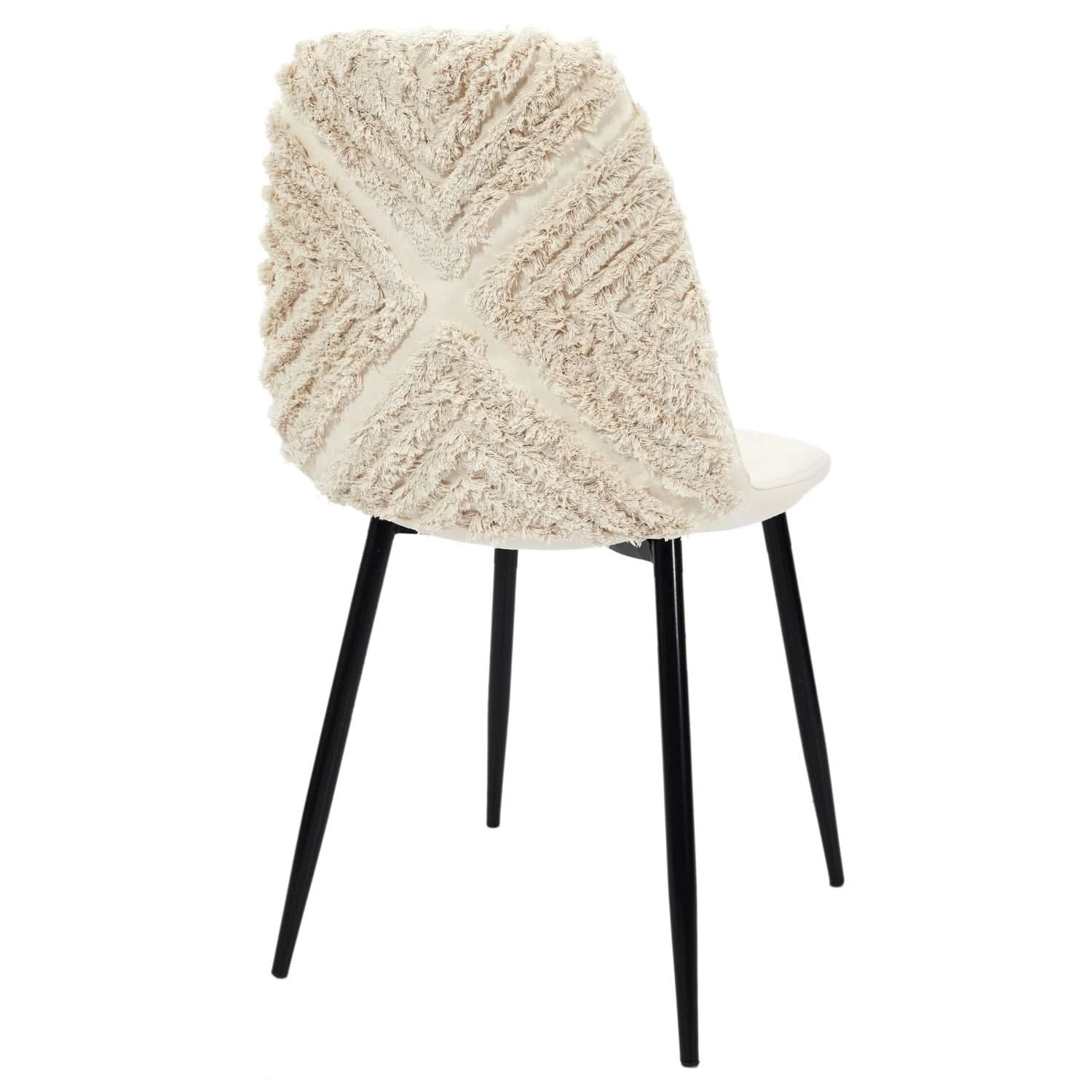 CHAISE MORA PIEDS METAL NOIR - Lot De 4 4 CHAISE MORA PIEDS METAL NOIR - Lot De 4 – Image 2