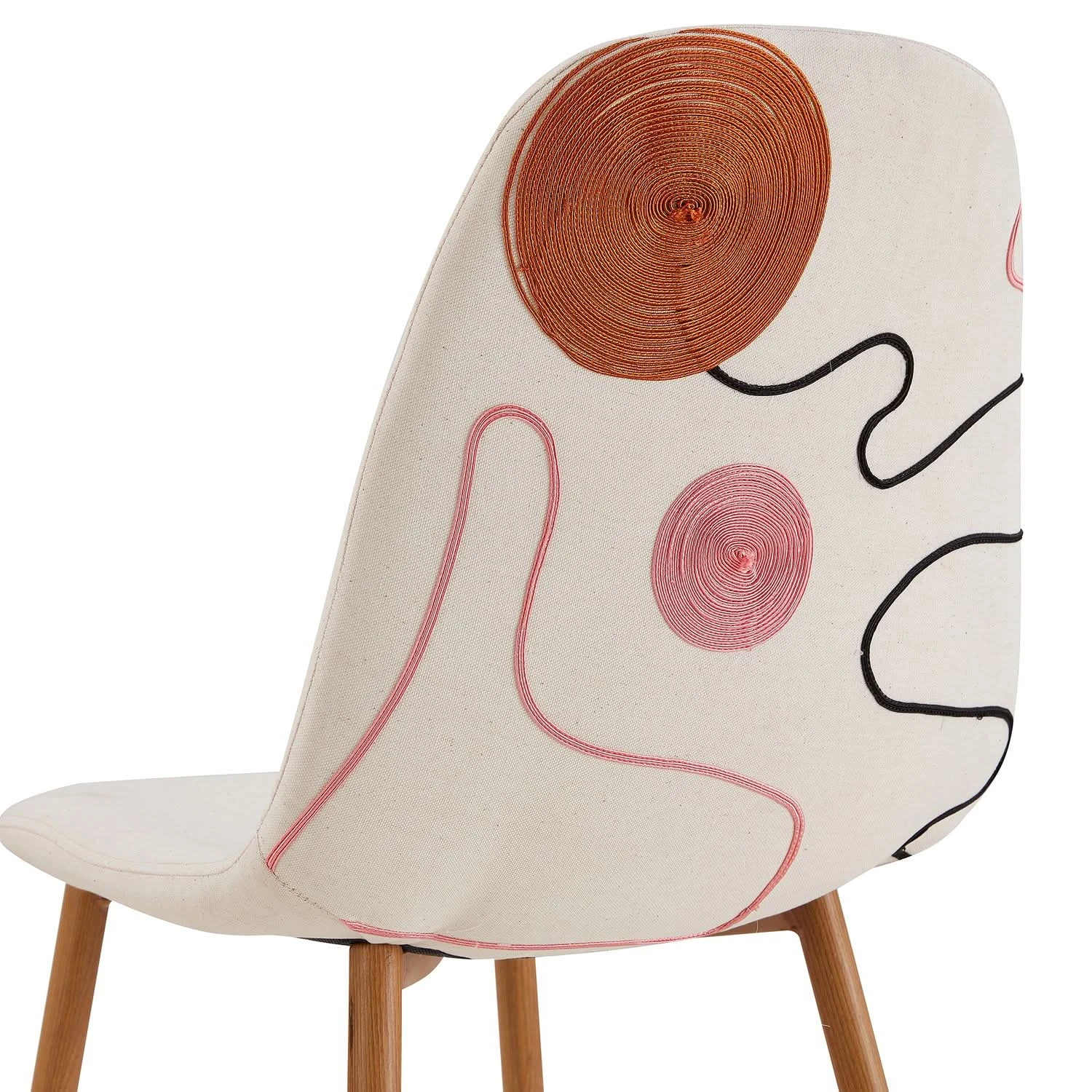 CHAISE POESIE PIEDS METAL IMITATION BOIS - Lot De 4 5 CHAISE POESIE PIEDS METAL IMITATION BOIS - Lot De 4 – Image 3