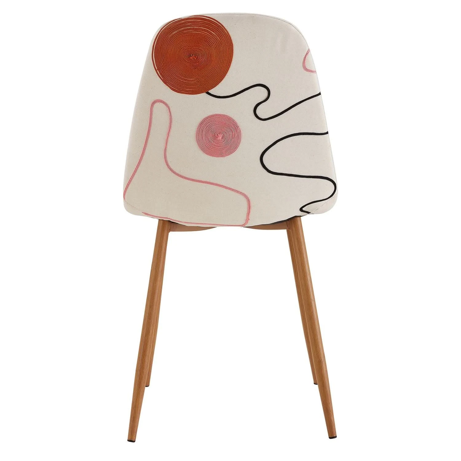 CHAISE POESIE PIEDS METAL IMITATION BOIS - Lot De 4 4 CHAISE POESIE PIEDS METAL IMITATION BOIS - Lot De 4 – Image 2