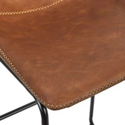 TABOURETS DE BAR MARRON INDUS - Lot De 2 -Ameublement De Maison HD9242 WEB LOT DE 2 TABOURETS DE BAR PU INDUS 6