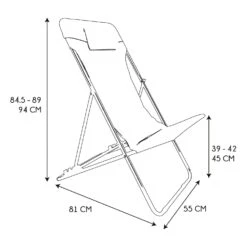 TRANSAT PLIABLE CORFOU TERRACOTTA -Ameublement De Maison HDO2052 TRANSAT PLIABLE CORFOU TERRACOTTA 2