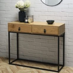 CONSOLE BOIS ET METAL ABBOTT