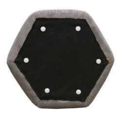 POUF VELOURS COTELE 35CM GIULIA GRIS FONCE -Ameublement De Maison hd6711 images hd6711 3