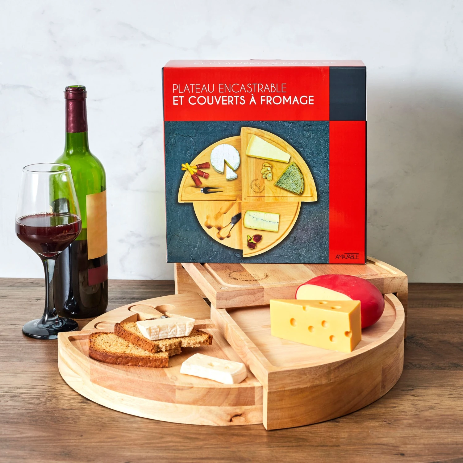 PLATEAU DE SERVICE ET COUVERTS A FROMAGE 4 PLATEAU DE SERVICE ET COUVERTS A FROMAGE â Image 2